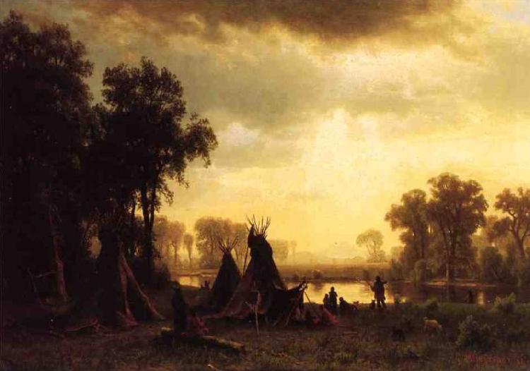 Albert Bierstadt An Indian Encampment